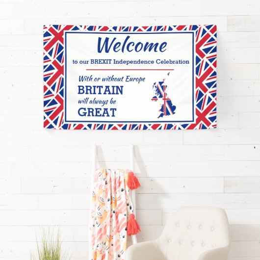 Custom BREXIT Britain Always Great UNION JACK Banner (Insitu)