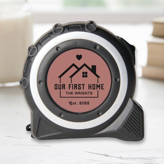 Custom Brick Red unsere erste Zuhause Maßband