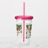 Custom Bridaid Bridal Foto Acrylic Tumbler Acryltrinkbecher (Rechts)