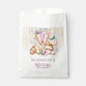 Custom Bridal Brunch Pink & Gold Glitzer Geschenktütchen (Vorderseite)