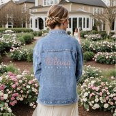 Custom Bridal Denim Jacket | Blush Pink & Ivory Jeansjacke