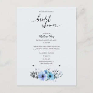 Custom Bridal Dusche Einladung Blumenstrauß Postkarte