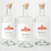 Custom Bridal Fiesta Sombrero Alkoholflaschenetikett (Flaschen)