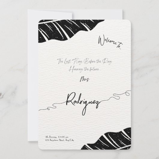 Custom Bridal Shower Einladung - Elegantes Skript (Vorderseite)