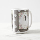 Custom Bride and Groom Illustration Kaffeetasse (VorderseiteRechts)