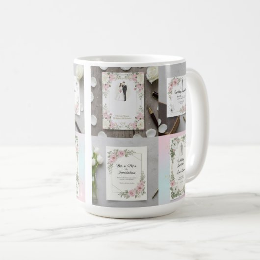 Custom Bride and Groom Illustration Kaffeetasse (VorderseiteRechts)