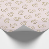 Custom Bride and Groom Initial, Polterabend Geschenkpapier (Ecke)