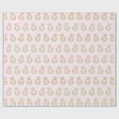 Custom Bride and Groom Initial, Polterabend Geschenkpapier (Flach)