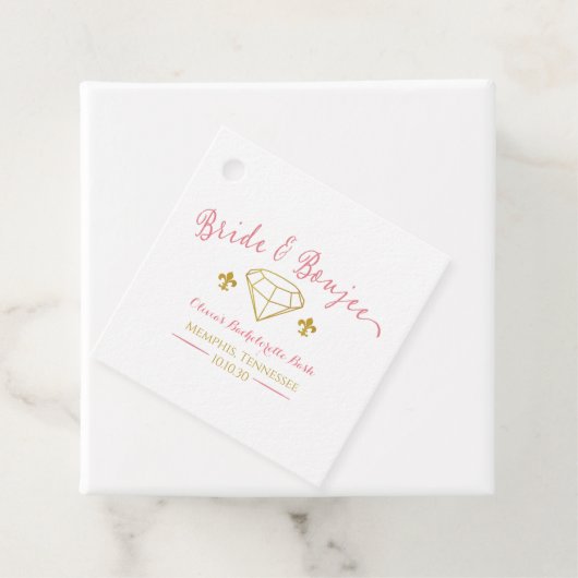 Custom Bride Boujee Diamond Junggeselinnen-Abschie Geschenkanhänger (Beispiel)