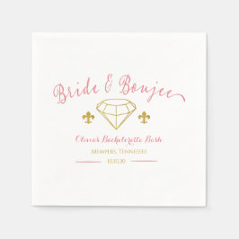 Custom Bride Boujee Diamond Junggeselinnen-Abschie Serviette