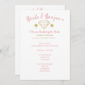 Custom Bride Boujee Junggeselinnen-Abschied Einlad Einladung (Vorne/Hinten)