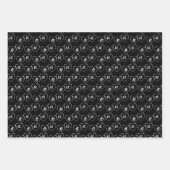 Custom Bride & Groom Black & White Heart Charts Geschenkpapier Set (Vorderseite 3)