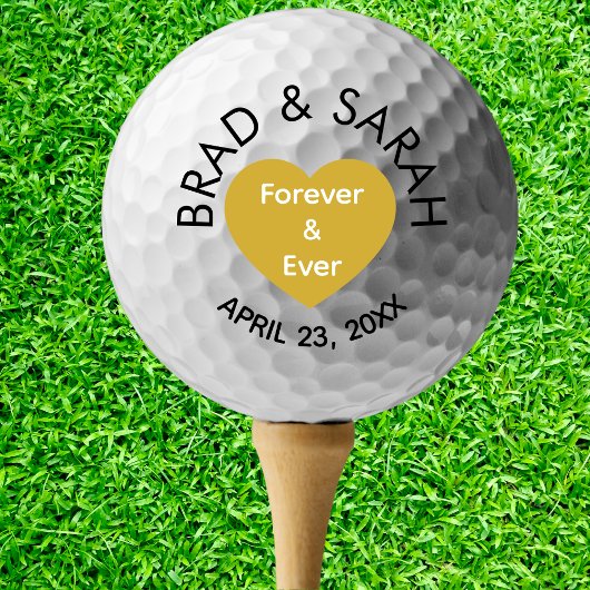 Custom Bride Groom Name Personalisiert Hochzeit Golfball