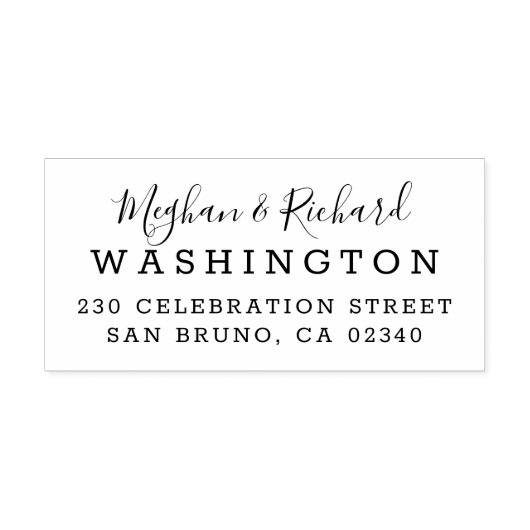 Custom Bride & Groom Wedding Rücksendeadresse Gummistempel (Prägung)