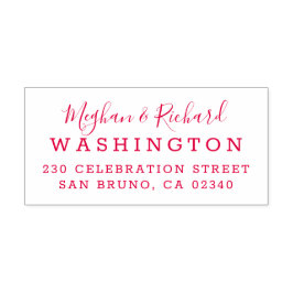 Custom Bride & Groom Wedding Rücksendeadresse Permastempel