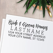 Custom Bride Groom Wedname Rücksendeadresse Permastempel