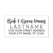 Custom Bride Groom Wedname Rücksendeadresse Permastempel (Design)