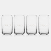 Custom Bride & Groom's Initials Vielen Dank Dosenglas (Hinten)