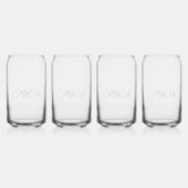 Custom Bride & Groom's Initials Vielen Dank Dosenglas (Vorderseite)