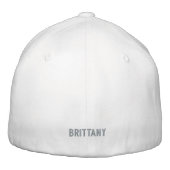 Custom Bride | Rosa Bachelorette bestickte Hülle Bestickte Baseballkappe (Rückseite)