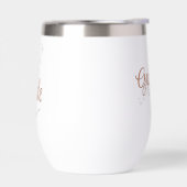 Custom Bride Rustic Boho Wildblumen Wine Tumbler (Links)