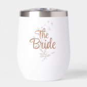 Custom Bride Rustic Boho Wildblumen Wine Tumbler (Vorderseite)