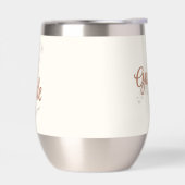 Custom Bride Rustic Boho Wildblumen Wine Tumbler (Links)