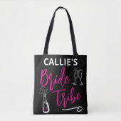 Custom Bride Tribe Junggeselinnen-Abschied Tasche (Vorderseite)