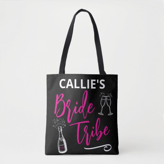 Custom Bride Tribe Junggeselinnen-Abschied Tasche (Vorderseite)