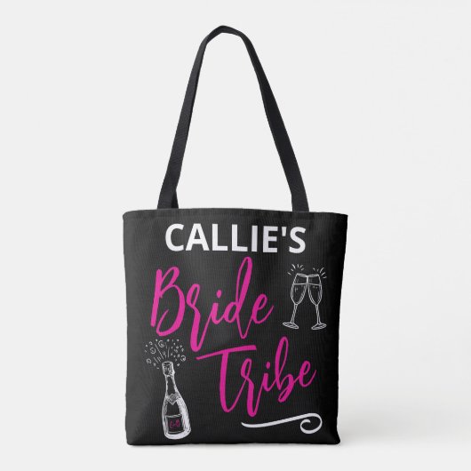 Custom Bride Tribe Junggeselinnen-Abschied Tasche (Rückseite)