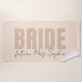 Custom Bride | Zukunft Frau Name Gift Strandtuch (Vorderseite)