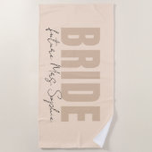Custom Bride | Zukunft Frau Name Gift Strandtuch (Vorderseite)