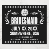 Custom Bridesmaid Bierflaschenetikett (Einzelnes Label)