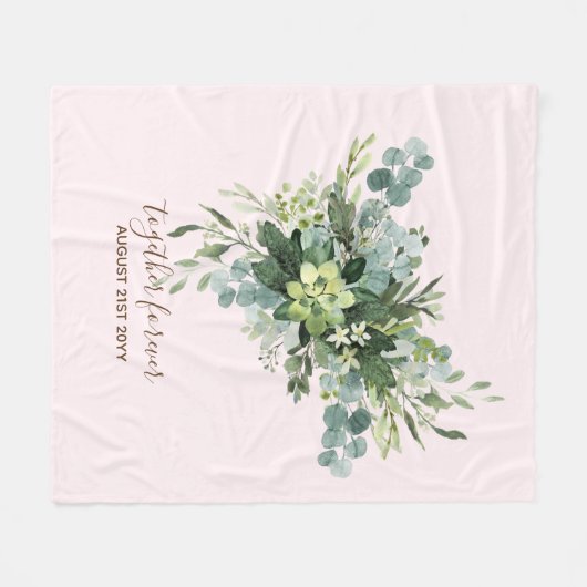 Custom Bridesmaid Brautparty gibt Grünflächen Fleecedecke (Vorderseite (Horizontal))