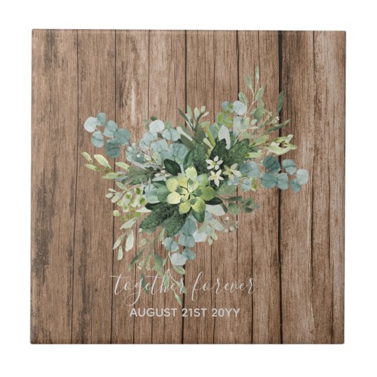 Custom Bridesmaid Brautparty gibt Grünflächen Fliese (Vorderseite)