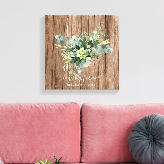 Custom Bridesmaid Brautparty gibt Grünflächen Leinwanddruck (Insitu (Wohnzimmer))