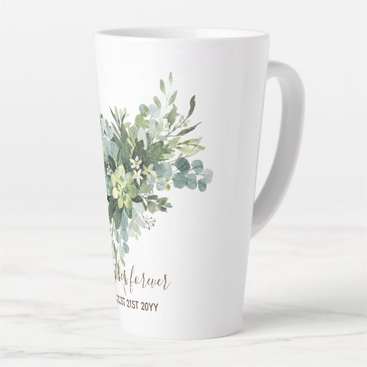 Custom Bridesmaid Brautparty gibt Grünflächen Milchtasse (Rechte Ecke)