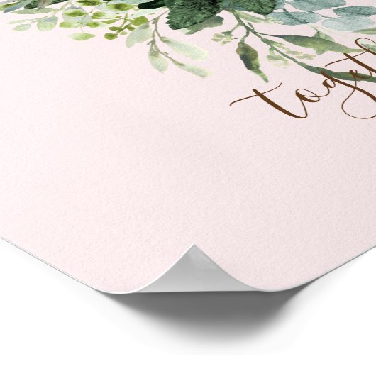 Custom Bridesmaid Brautparty gibt Grünflächen Poster (Ecke)