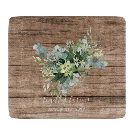 Custom Bridesmaid Brautparty gibt Grünflächen Schneidebrett (Vorderseite)