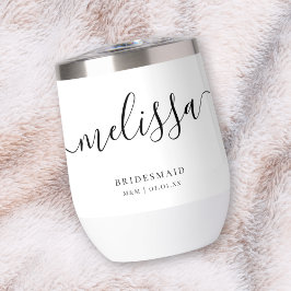 Custom Bridesmaid Bride Elegante Script Kalligraph