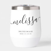 Custom Bridesmaid Bride Elegante Script Kalligraph (Vorderseite)