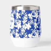 Custom Bridesmaid Chic Blue White Floral (Rückseite)