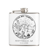 Custom Bridesmaid Gift Wüste Junggeselinnen-Abschi Flachmann (Vorderseite)