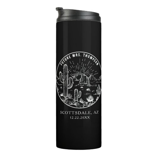 Custom Bridesmaid Gift Wüste Junggeselinnen-Abschi Thermosbecher (Nach rechts gedreht)