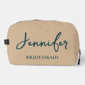 Custom Bridesmaid Makeup Bag for Bridal Shower Waschbeutel (Vorderseite)