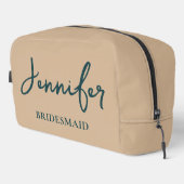 Custom Bridesmaid Makeup Bag for Bridal Shower Waschbeutel (Rechte Ecke)