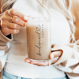 Custom Bridesmaid Name Geschenk Modernes, elegante Dosenglas