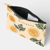 Custom Bridesmaid Orange Citrus Zubehörtasche (Offen)