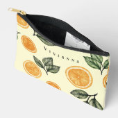Custom Bridesmaid Orange Citrus Zubehörtasche (Offen)