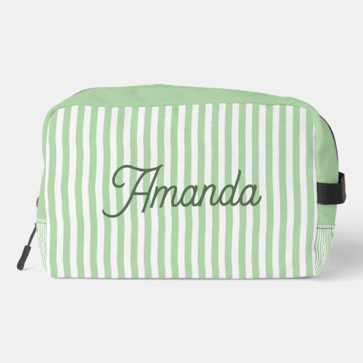 Custom Bridesmaid Striped Cosmetic Bag Waschbeutel (Rückseite)